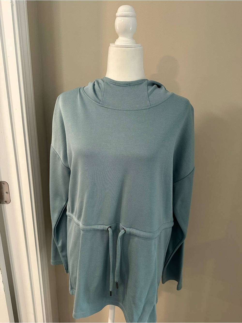 GAIAM Dusty Blue Hooded Drawstring Tunic